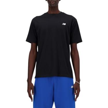 Imagem de New Balance Camiseta masculina Sport Essentials de algodão, Preto, G