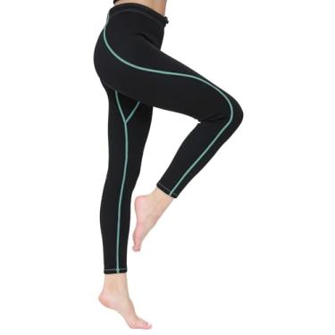 Imagem de REALON Calça de mergulho masculina e feminina, roupa molhada, meia-calça de natação de neoprene de 3 mm, 2 mm, longa, mergulho, surf, caiaque, mantém aquecido para treino, mergulho, snorkel, canoagem,