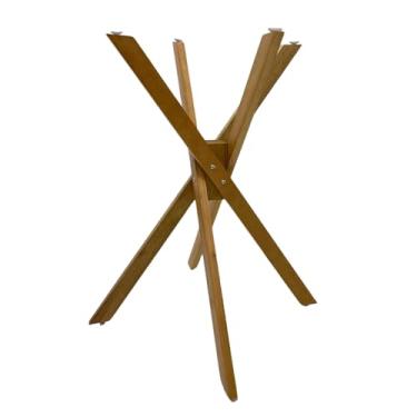 Imagem de Pé Base Mesa Jantar Akemi 75cm Madeira Maciça Para Tampo MDF ou Vidro (Para Vidro)