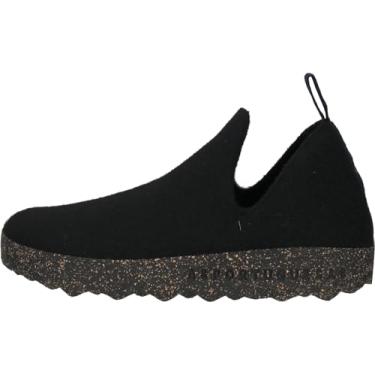 Imagem de Asportuguesas Sapato feminino City Slip Ons, Preto 010 Tweed/Feltro, 10
