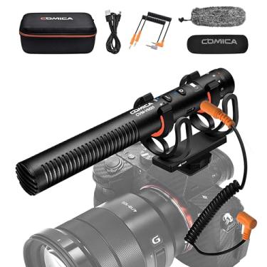 Imagem de COMICA VM20 Microfone Shotgun Direcional Supercardioide com Tela OLED e Suporte Antichoque Rycote, Ideal para Vídeos, Vlogs, Câmeras DSLR, Smartphones e Tablets