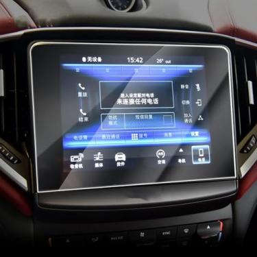 Imagem de ALWCEO Tela de rádio do console interior do carro filme TPU transparente filme de navegação GPS anti arranhões, para Maserati Ghibli GranTurismo 2017-2023
