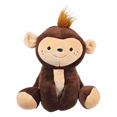 Imagem de Pelúcia Animal Sentado Olho Bordado Fazendinha Casual Safari 22Cms (Macaco)