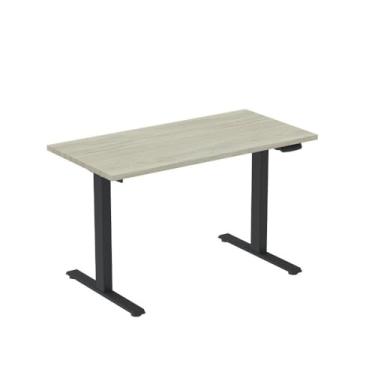 Imagem de Mesa com Regulagem de Altura Elétrica Escrivaninha 150cm Mee1500p25 Nogueira Casablanca/Preto
