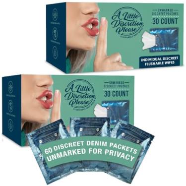 Imagem de Inspire Um pouco de discretura, por favor, lenços laváveis embalados individualmente para adultos em embalagem discreta sem marcação, sem cheiro, séptico e seguro para esgoto, adequado para viagens,