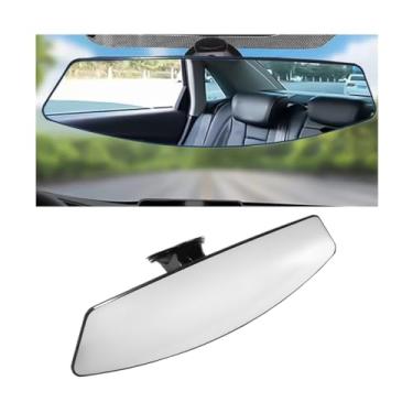 Imagem de Bittwee Espelho retrovisor de carro, HD 360° ajustável, antirreflexo, ajustável, retrovisor, panorâmico, automotivo, com ventosa, decoração de interiores universal para SUV, caminhão, trailer, van