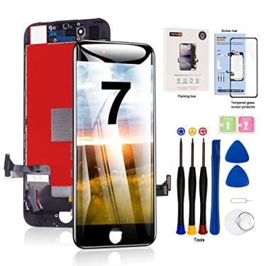 Imagem de EFAITHFIX Para iPhone 7 Substituição de Tela LCD Preta 4,7 polegadas Montagem de Quadro Display Digitalizador de Tela Touch 3D com Kit de Ferramentas de Reparo Protetor de Tela de Vidro Temperado para A1660, A1778, A1779 (Preto)
