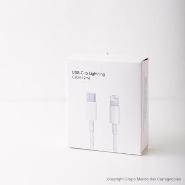 Imagem de Cabo USBC Turbo Lightning 2 Metros Branco Compativel com Iphone-11-12-