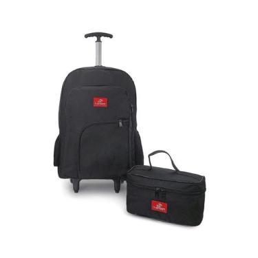 Imagem de Kit Mochila Notebook 15,6 Executiva Rodinha Com Frasqueira - Lugagge