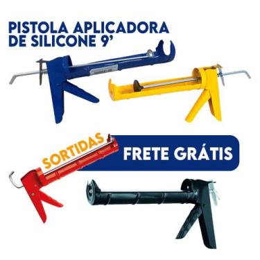 Imagem de Aplicador De Silicone Cola 9 Polegadas Tubo Vedação Profissional Aço R
