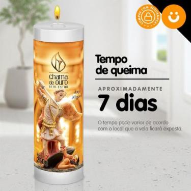 Imagem de Vela De 7 Dias Oração Religiosa São Miguel Arcanjo - Chama de Ouro