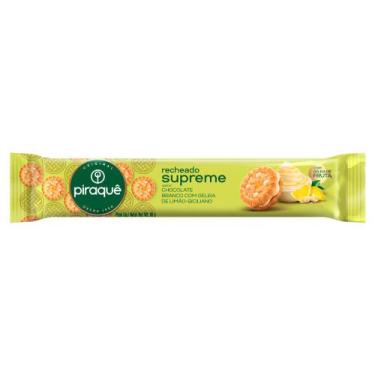 Imagem de Biscoito Recheado Piraquê Supreme Sabor Chocolate Branco com Geleia de