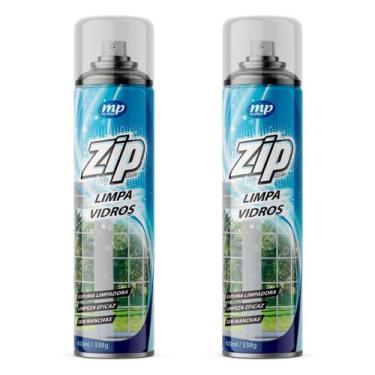 Imagem de Kit 2 limpa vidros desengordura e protege sem manchas spray zip 400ml 