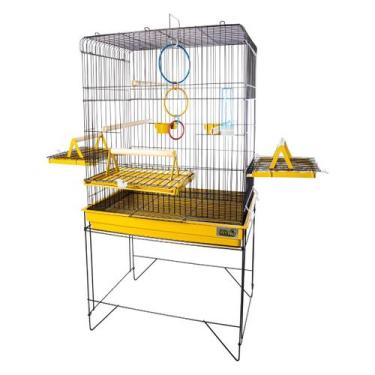 Imagem de Viveiro Gaiola para Calopsita Triplex Confort - Jel Plast, Black/Amare