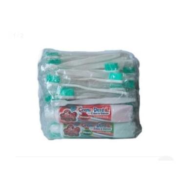 Imagem de Escovas descartáveis + 2 Creme Dental 90g  para Higiene Bucal Cães e g