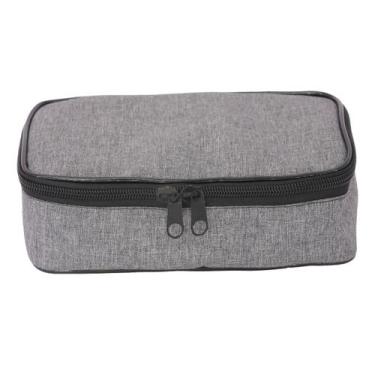 Imagem de Estojo Box LS Cinza Mescla Com Divisões Para Lápis E Canetas - EE2155 