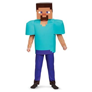 Imagem de Steve Deluxe Minecraft Costume, Multicolor, Small (4-6)