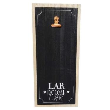 Imagem de Lousa de Madeira Lista com Prendedor Rose - Fwb, Lar Doce Lar