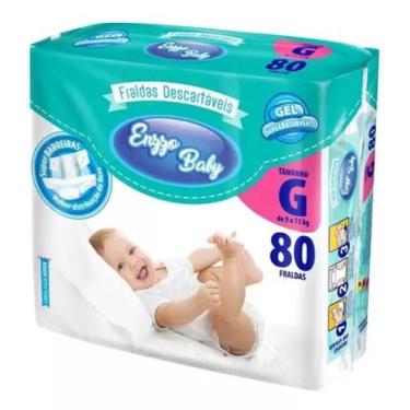 Imagem de Fraldas Descartável Infantil Enzzo Baby - Tamanho G - 80 Unidades