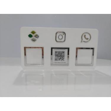 Imagem de Placa 3 Qr Code em Acrilico 3mm Pix/Insta/Whats - Iacrilicos