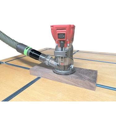 Imagem de Adaptador de mangueira para roteadores DeWalt & Milwaukee Trim - DCW600B, DWP611, 2723-20 - Feito nos EUA (mangueira D27/32)