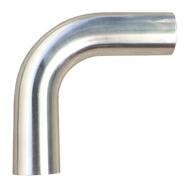 Imagem de KOTVTM Diâmetro interno: 89 mm, comprimento da perna 100 mm, curva de 90 graus, cotovelo de 3,5 polegadas 6061, tubo intermediário, tubo de entrada de ar com raio apertado, tratamento de alto polimento