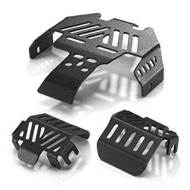 Imagem de 1/10 RC Chassis Armor Set for TRX-4 Car, Stainless Steel Skid Plate for TRAXXAS TRX4 Sport Body (Power Spraying), Link Shock Axle Protector for Bronco K5 Blazer Defendere 92076-4 82046-4