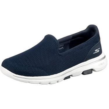 Imagem de Tênis feminino Skechers Go Walk 5-15901, Navy/White, 11