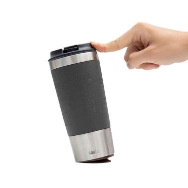 Imagem de Copo Térmico Aduze Com Ventosa Cinza 400ml