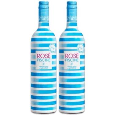 Imagem de Kit Vinho Rosé Piscine Stripes Francês 750ml 2 unidades