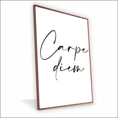 Imagem de Quadro Carpe Diem Canvas Com Vidro - Center Molduras, 20x20 Caixa, Mad