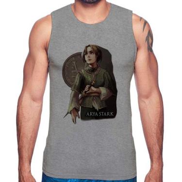 Imagem de Regata Arya Stark Valar Morghulis - Foca na Moda, Cinza, GG