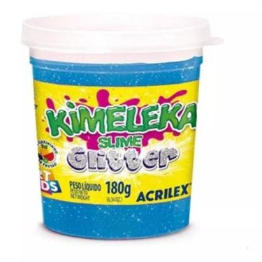 Imagem de Slime Kimeleka Glitter Acrilex Art Kids 180g, Azul