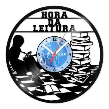 Imagem de Relógio De Parede Disco Vinil Diversos - Hora da Leitura - VDI-369 - M