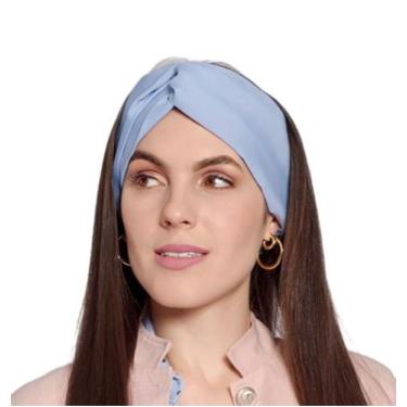 Imagem de Touca Turbante Feminina Eva Azul Claro - Gardenia Jalecos