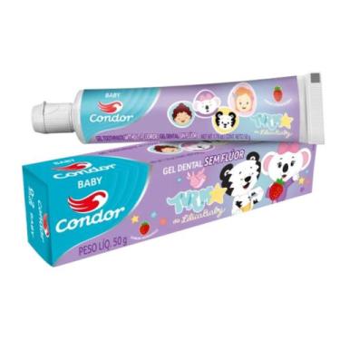 Imagem de Gel Dental Baby Condor 50g Sem Fluor Turma da Lilica Morango