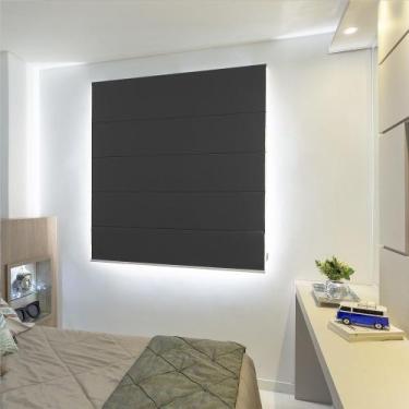 Imagem de Persiana Romana (1,40Larg. x 2,25Alt.) Blackout Preto  - Vogaflex, 0