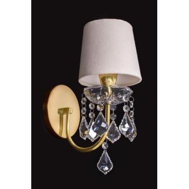 Imagem de Lustre Arandela Cristal Cúpula Dourado Gold Redondo 218/1 - IluminaMun
