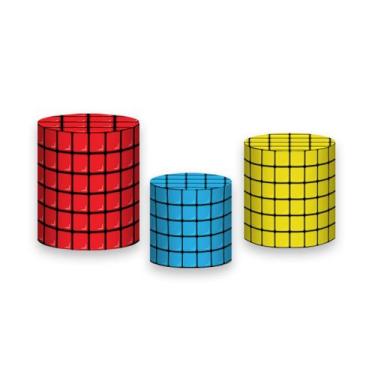 Imagem de Trio de Capas de Cilindro -  Cubo Mágico Matemático 011 - Via Cores