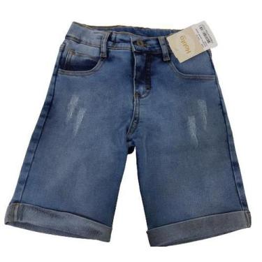 Imagem de Bermuda Jeans Luxo Infantil Menino Katita Kids Estonada 2425, TAM 2 AN