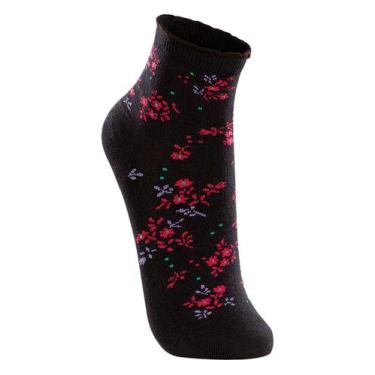 Imagem de Meia Cano Curto Lupo 04570-358 Feminina Estampada Algodão T. 34/39, 34