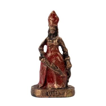 Imagem de Escultura Iansã Cobre Vintage Resina 9,50 cm - Lua Mística - 100% Orig