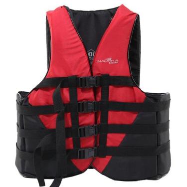 Imagem de Colete Salva Vidas Nautika Coast Até 80KG Vermelho e Preto