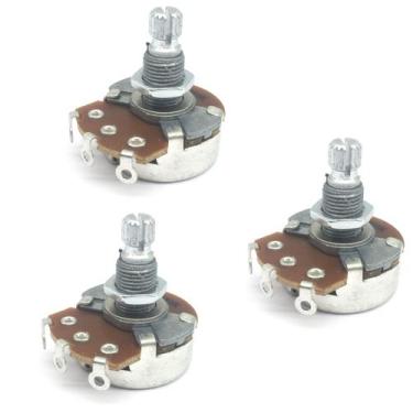 Imagem de KIT 3 Potenciômetro A250K LOG VL2418H eixo longo guitarra - SPIRIT