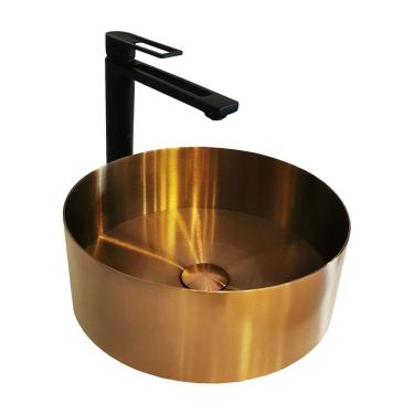 Imagem de Cuba de Apoio Redonda Inox Rose Gold RC 27