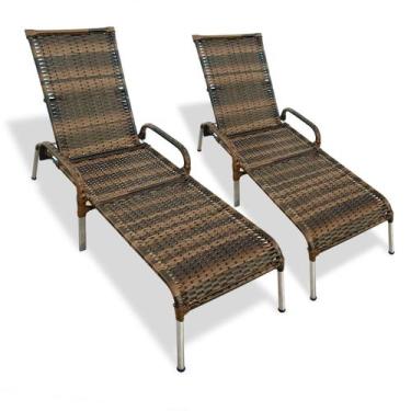 Imagem de Kit 2 Espreguiçadeiras em Alumínio Com Regulagem Madrid - MRD DECORA I