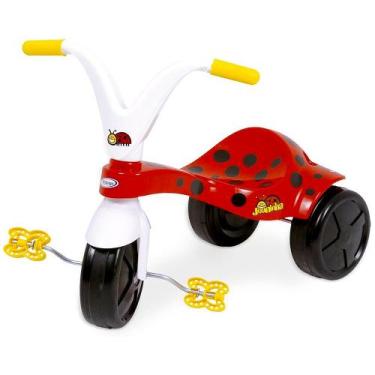 Imagem de Motoca Infantil de Joaninha para Meninas Original Triciclo com Pedal X