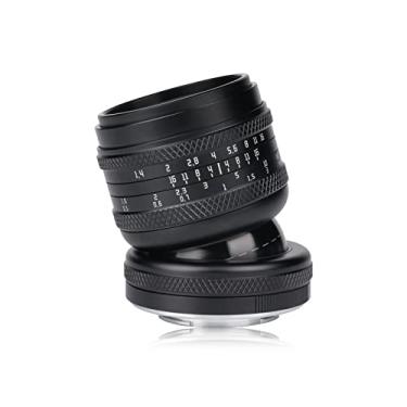 Imagem de AstrHori 50 mm F1.4 Grande Abertura Full Frame Manual 2 em 1 Inclinação Retrato Lente Compatível com Panasonic LUMIX Olympus Micro 4/3-Mount Mirrorless Camera Preto