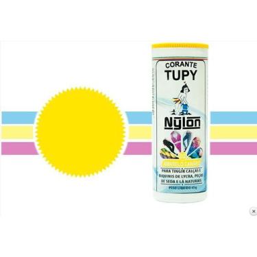 Imagem de 06 Corante Tupy Nylon  para lycra, seda, lã  frasco 45g , Amarelo