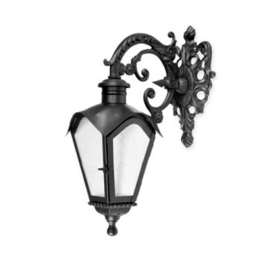 Imagem de Arandela de ferro colonial sinhá lanterna para baixo 1517p cor preta -